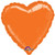 18" Metallic Orange Heart Foil Balloon
