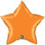 20" Metallic Orange Star Foil Balloon