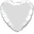 36" Silver Heart Foil Balloon