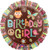 18" Birthday Girl Hippie Chick Owl Balloon