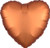 17" Satin Luxe Amber Heart Foil Balloon