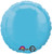 17" Caribbean Blue Round Foil Balloon