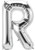 Northstar 14" Letter R Silver Uninflated Mini Shape Balloon