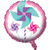 18" Turning One Girl Pinwheel Foil Balloon