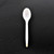 Disposable 5" White Plastic Tea Spoons 50pcs/pack