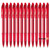 Pentel WOW Retractable Ballpoint Pen 0.7mm BK417-B (Red Ink) 12pcs/box