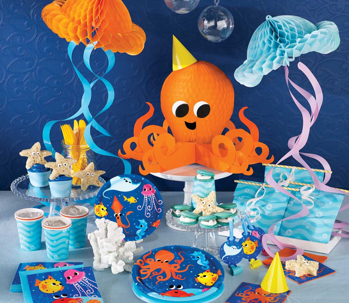 How cute is this sea theme for a party?  Kids party decorations, Kids party,  Sea birthday party