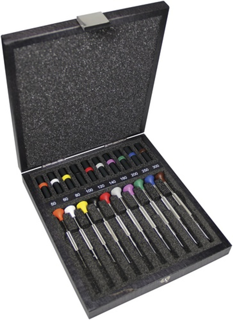 Screwdrivers, Assortment of 10 Ergonomic Stainless Steel 0.50-3.00