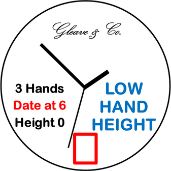 Movement, ETA 956.112, 3 Hands, Date at 6, Height 0
