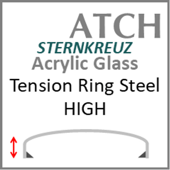 Glass, Acrylic with High Steel Tension Ring (ATCH) Size 320