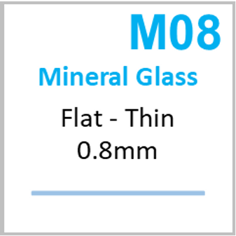 Glass, Flat 0.8mm (M08) Size 100