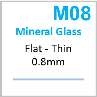 Glass, Flat 0.8mm (M08) Size 105