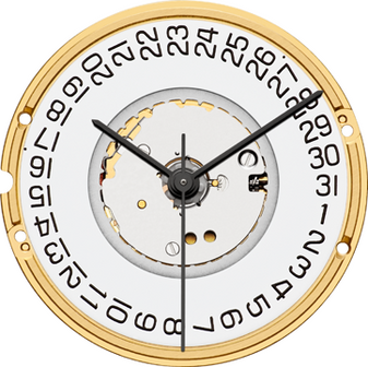 Movement, ETA F06.412 = F06.411, 3 Hands, Date at 3