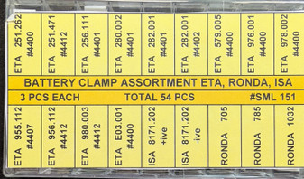 Assortment, Battery Clamps for ETA, ISA, RONDA SML151