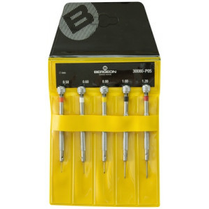 Bergeon 30080-P05 - Set of 5 Screwdrivers (Flathead)