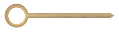 Hands, Baton, Gold Plated, Hour Hands Only ⌀1.50mm, Length 8.50mm (Pack of 10) [MSA 45.608]