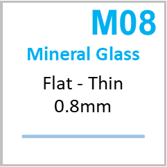 Glass, Flat 0.8mm (M08) Size 223