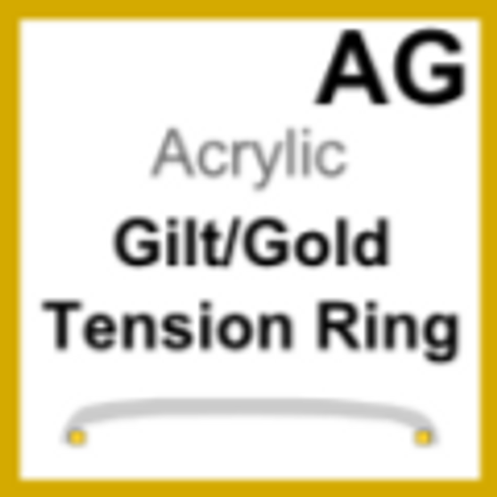 Acrylic Glass, Tension Ring Gold Plated (AG)