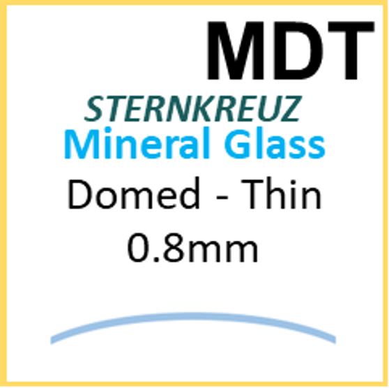 Glass, Domed 0.8mm (MDT) Size 140