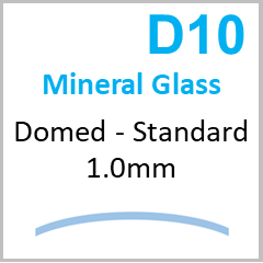 Glass, Domed 1.0mm (D10) Size 336