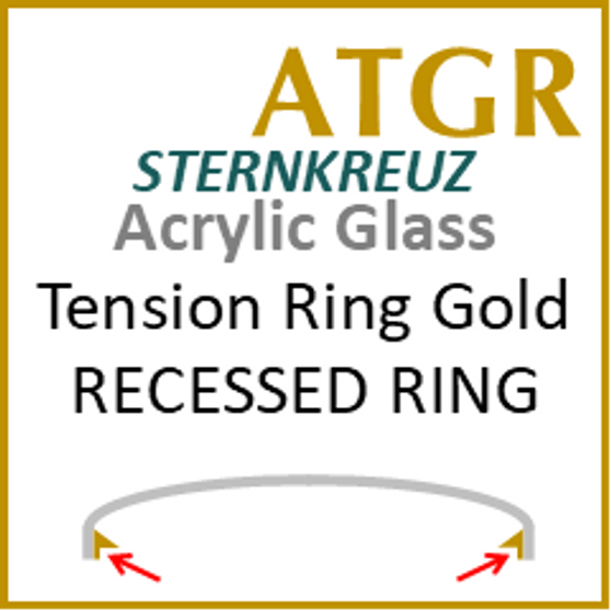 Glass, Acrylic with Recessed Gold Tension Ring (ATGR) Size 307
