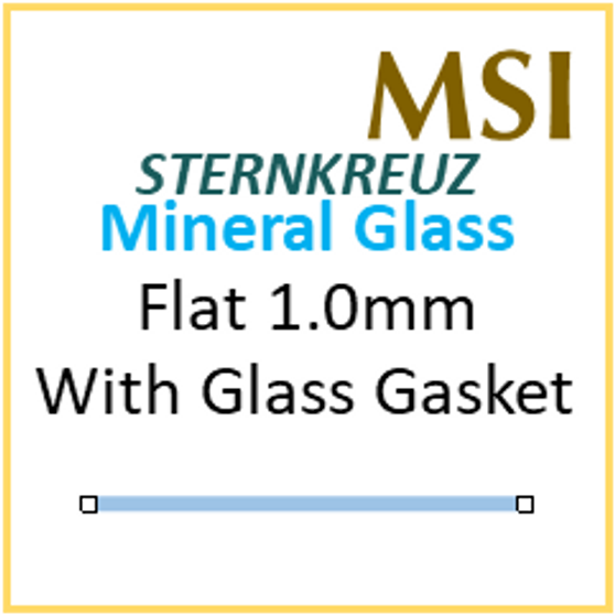 Glass, Flat 1.0mm With Gasket (MSI) Size 380/374