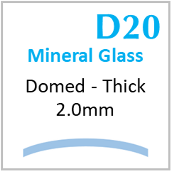 Glass, Domed 2.0mm (D20) Size 195
