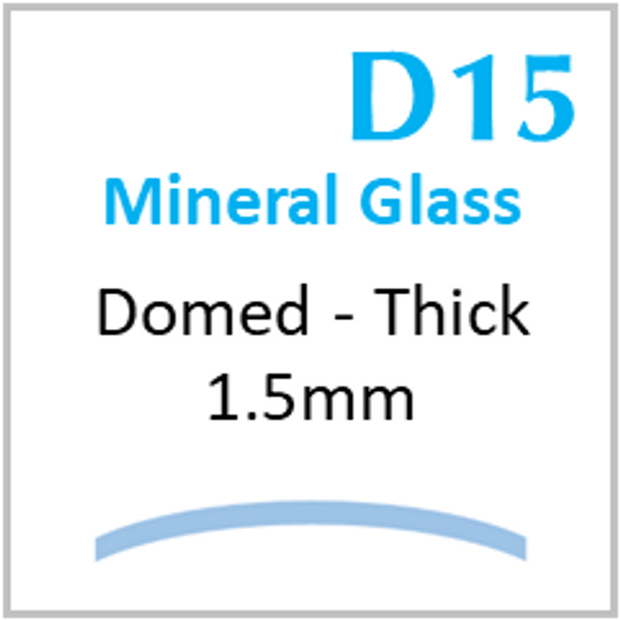 Glass, Domed 1.5mm (D15) Size 370