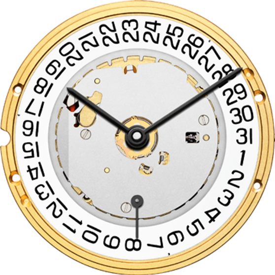 Movement, ETA E64.511, Date at 3