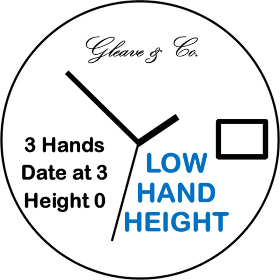 Movement, ETA F04.115 = F04.111, 3 Hands, Date at 3, Height 0 Movement, ETA F04.115 = F04.111, 3 Hands, Date at 3, Height 0