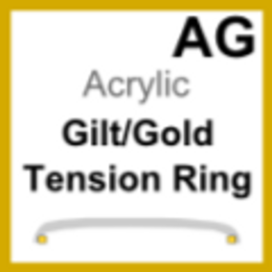 Acrylic Glass, Tension Ring Gold Plated (AG = ATG) Size 285