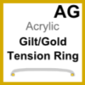 Acrylic Glass, Tension Ring Gold Plated (AG = ATG) Size 341