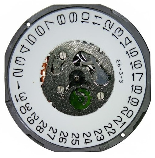 Movement, Miyota 1M12, Date at 3