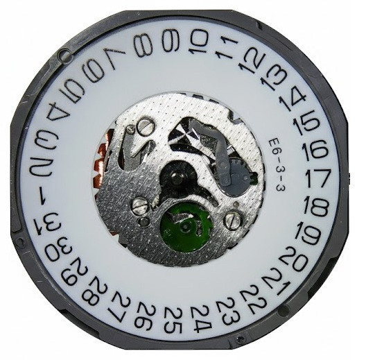 Movement, Miyota 1M15, Date at 3