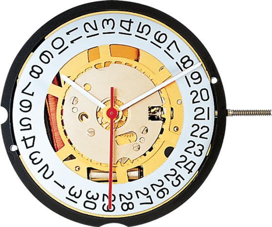 Movement, Ronda 715, Date at 6 (Steel Plates)