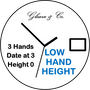 Movement, ETA F05.111, 3 Hands, Date at 3, Height 0