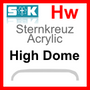 Acrylic Glass, High Dome (Hw) Size 194