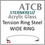 Glass, Acrylic with Wide Steel Tension Ring (ATCB) Size 342