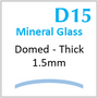 Glass, Domed 1.5mm (D15) Size 370