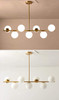 Modern Gold Chandeliers Brushed Brass Ceiling Pendant Light Globe