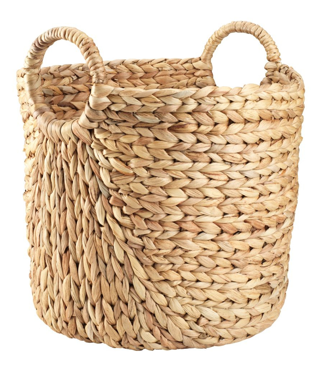 2 Pack Water Hyacinth Storage Baskets with Handles, Wicker Storage