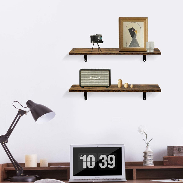 Wall Mounted Floating Shelves, Set of 2, Display Ledge