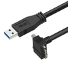 USB 3.0 Right-Angle Micro-B (MCBR1I) USB3 Vision Camera Cable with Screw Lock – Down Angle, 12 in to 16.4 ft (5m) Newnex US2-AMCBR1I-XX