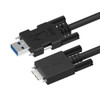 USB 3.0 A Male to Micro B Male, both with M2 Screw Locking Cable, 1m, 2m, 3m, 5m Newnex US2AI2MCBI-XX
