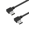 USB 2.0 A Male Right Angle to A Male Left Angle Cable, 6in, 24in Newnex UH2-AR4AR4T-XX