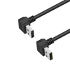 USB 2.0 A Male Down Angle to A Male Up Angle Cable, 12in, 28in Newnex UH2-AR1AR2T-XX
