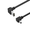 USB 2.0 A Male Up Angle to Mini B Male Up Angle Cable, 12in Newnex UH2AR2TMBR2-12