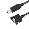 USB 2.0 B Female Panel Mount to B Male Cable, 20in, 48in, 98in Newnex UHR2-B00B-XXX