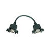 USB 2.0 A Female Panel Mount to A Female Panel Mount Cable, 9in Newnex UHR2-AFX2-09-B