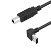 USB 2.0 A Male Down Angle to B Male Straight Cable, 12in, 24in Newnex UH2-ABR01-XX